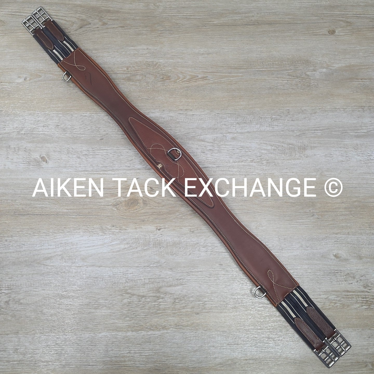 Antares Double End Elastic Girth, Brown, 48"