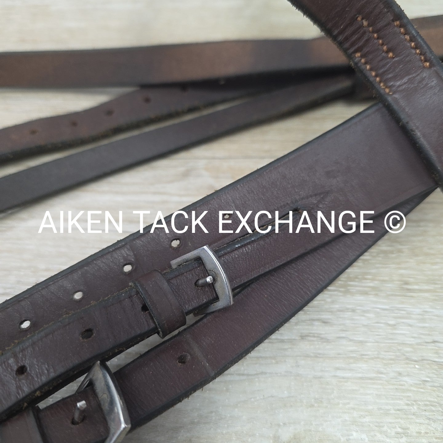 Horse Country Flat Hunt Bridle, Missing Cheek Pieces, No Reins, Brown, Size Full