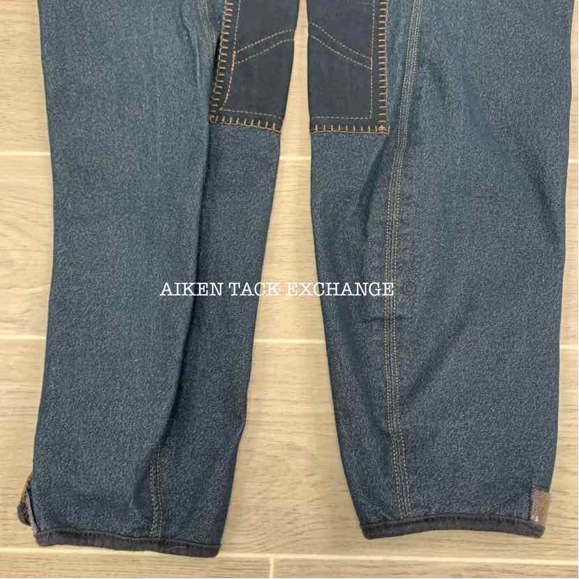 On Course Denim Knee Patch Breeches, Size 32