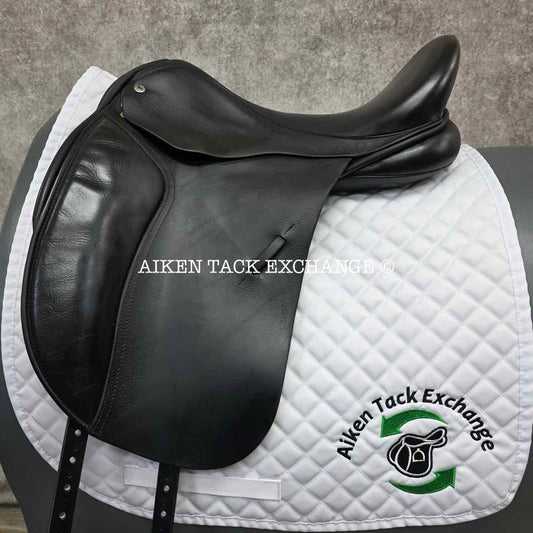 2007 Black Country Eloquence Dressage Saddle, 18" Seat, Wide Tree, Wool Flocked Panels
