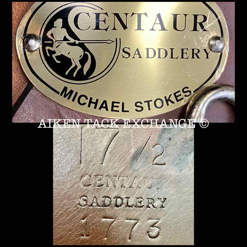 2009 Centaur by Michael Stokes All Purpose Saddle, 17.5" Seat, Medium Wide Tree, Wool Flocked Panels