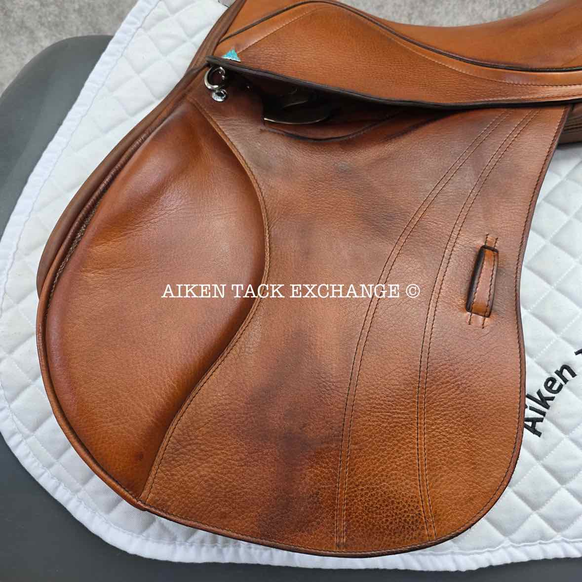 2012 Bliss of London Liberty Jump Saddle, 17" Seat, Medium Wide Tree, Wool Flocked Panels