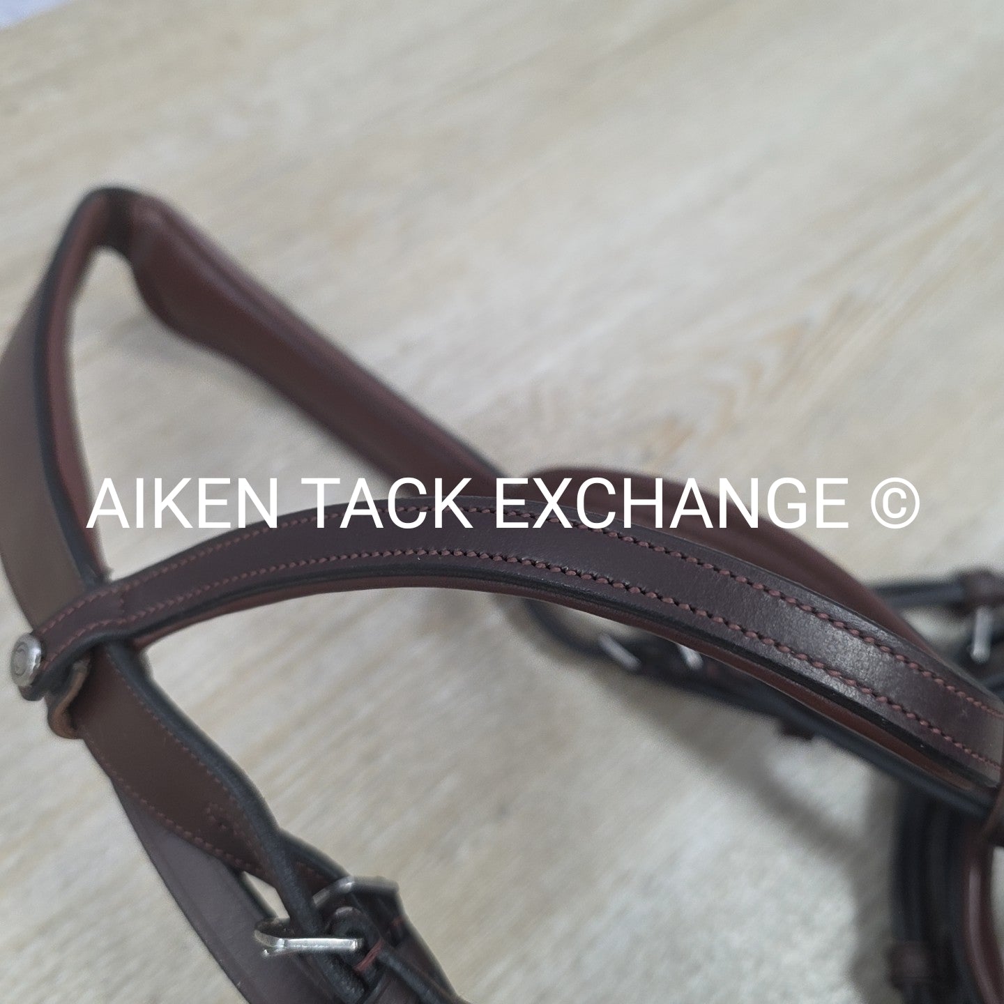 Montar Fair Bridle with Removable Flash, No Reins, Brown, Size Full