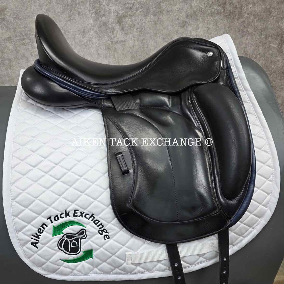 2017 Custom Saddlery Advantage Monoflap Dressage Saddle, 18" Seat - Short Flap, Adjustable Tree, Wool Flocked Panels