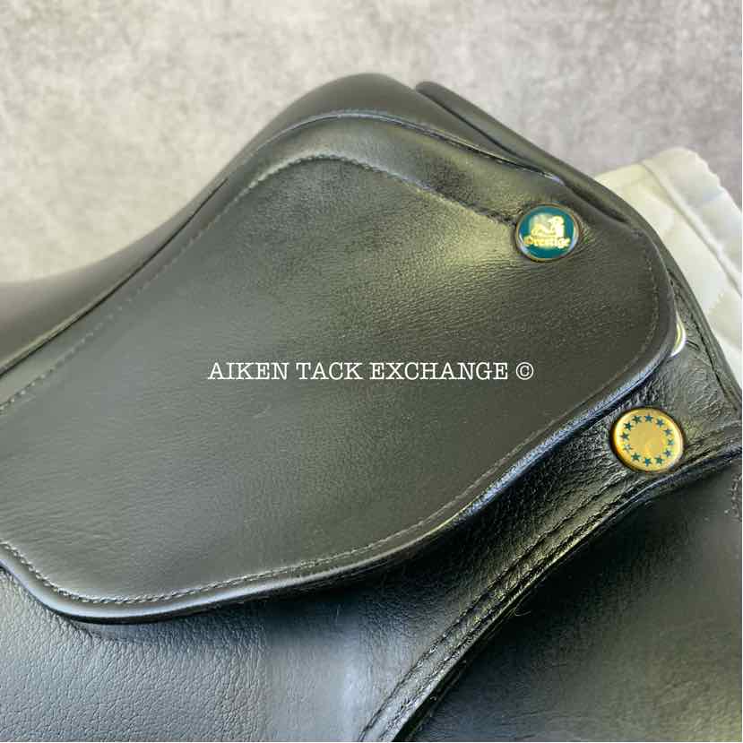 2017 Prestige Passion K Monoflap Dressage Saddle, 17" Seat, 33 Tree - M/MW, Wool Flocked Panels