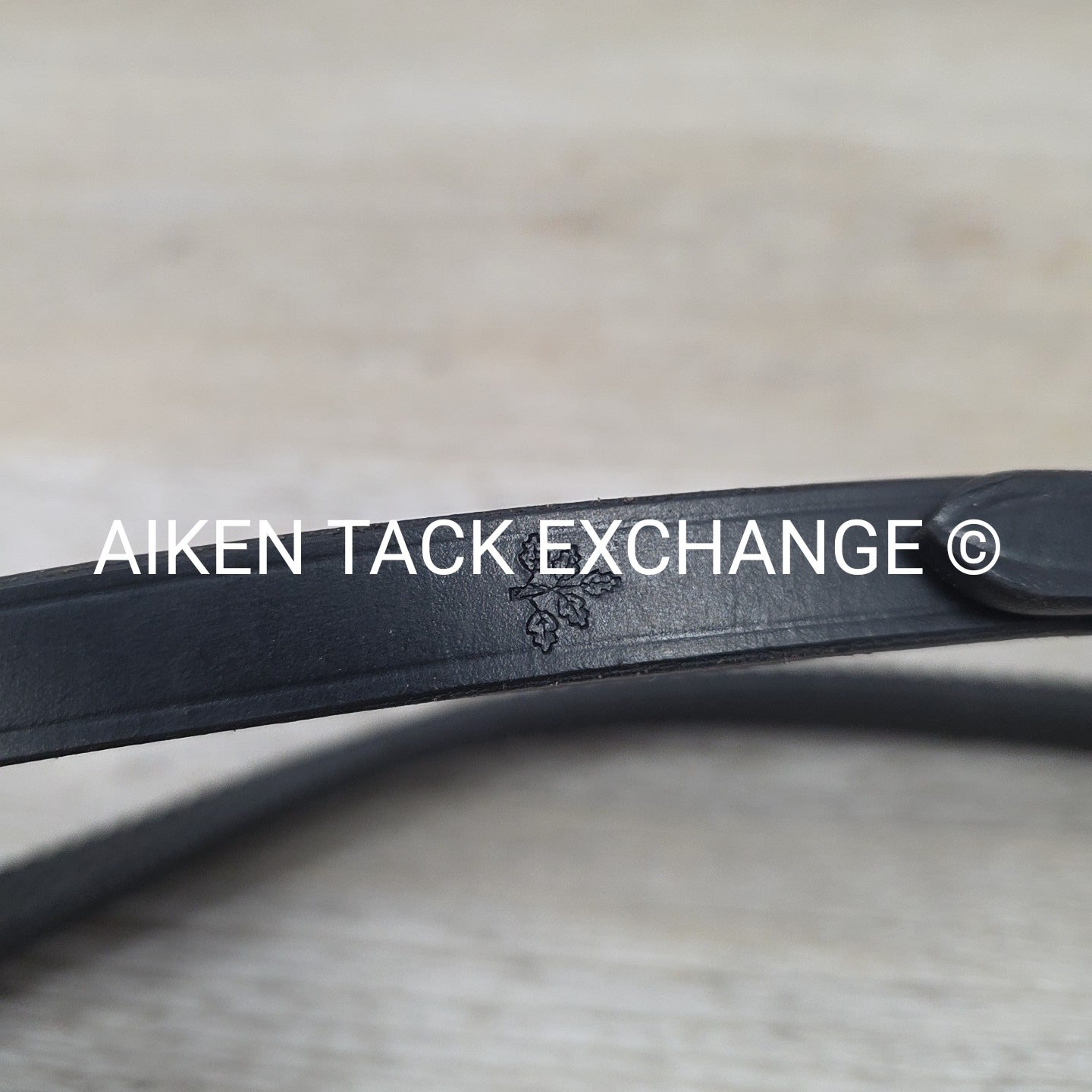 KL Select Black Oak Rubber Reins, Black, 54"