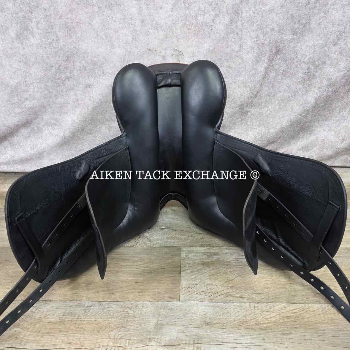 2022 County Epiphany Monoflap Dressage Saddle, 17.5" Seat, Wide Tree, Wool Flocked Panels