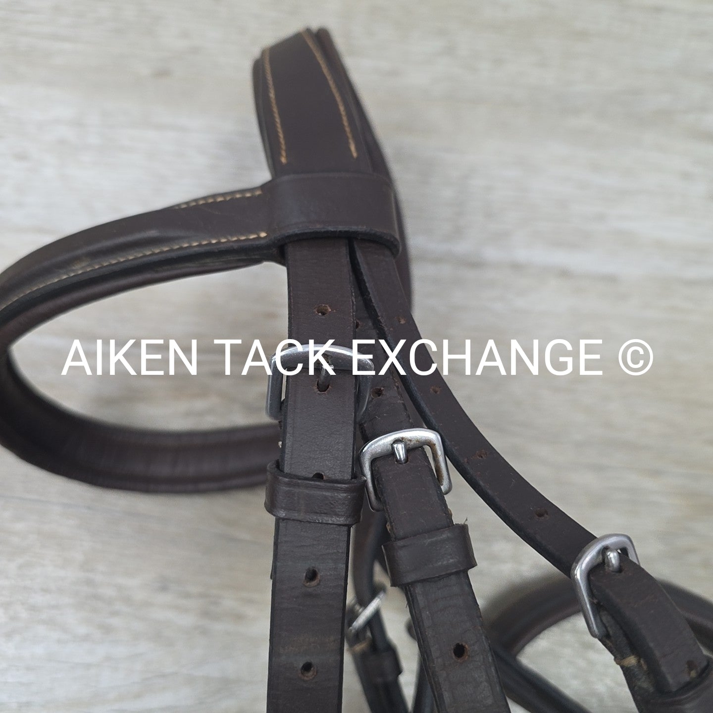 Monocrown Fancy Stitched Bridle, No Reins, Brown, Size Full