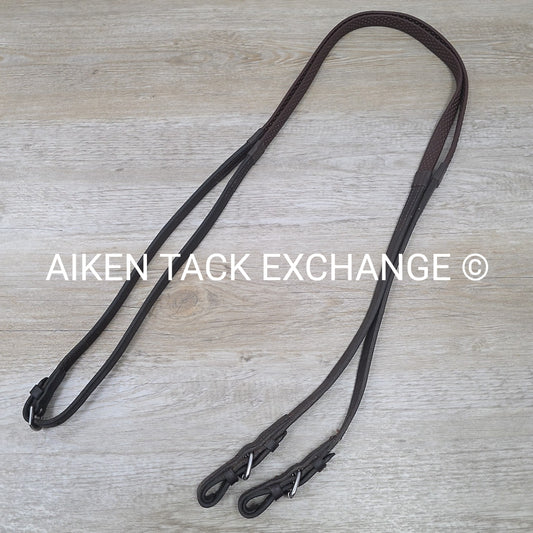 Nunn Finer Rubber Reins, Brown, 60"