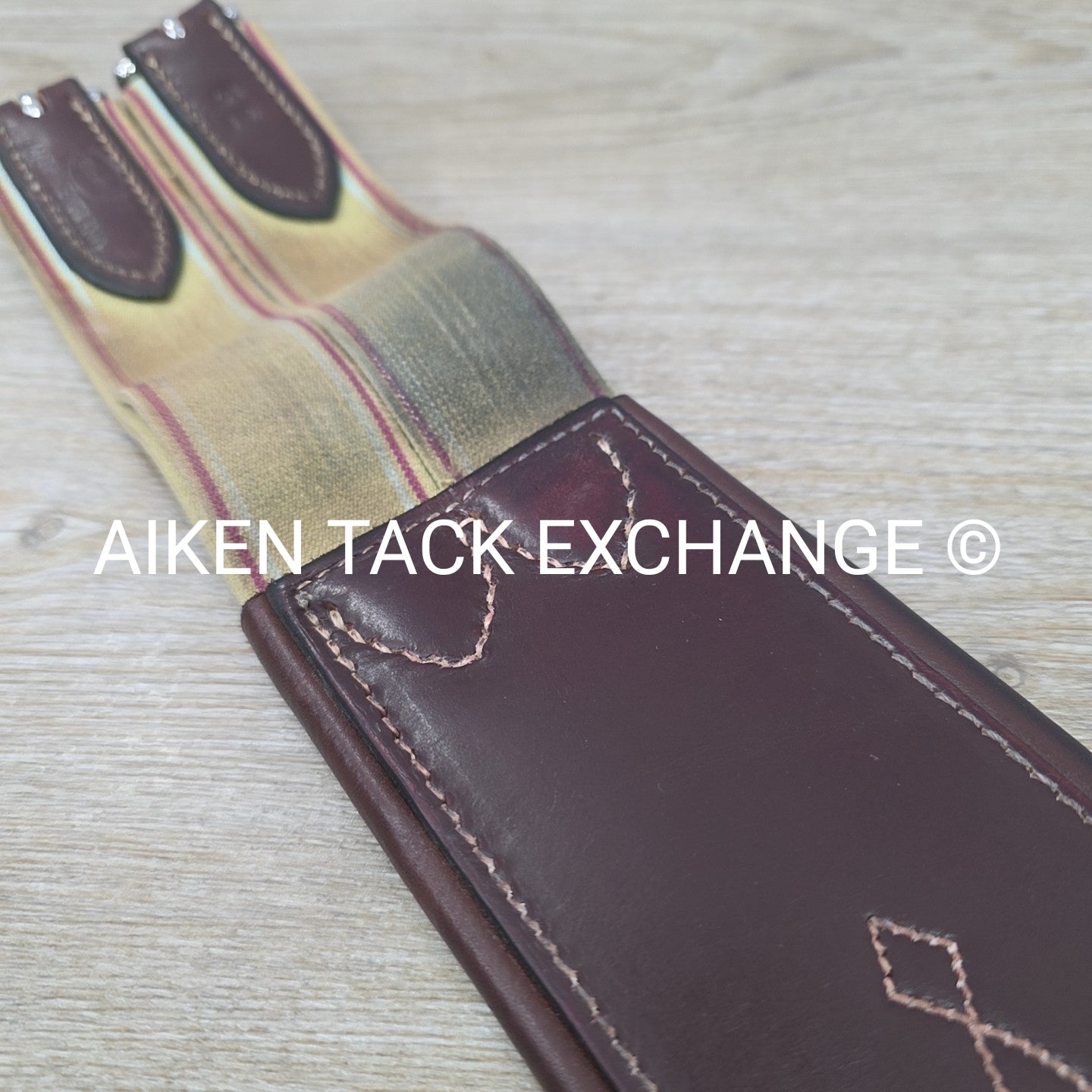 Beval Girth with Single End Elastic, Brown, 52"