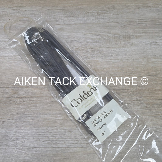 Caldene Anti-Stretch Stirrup Leathers, Brown, 36"