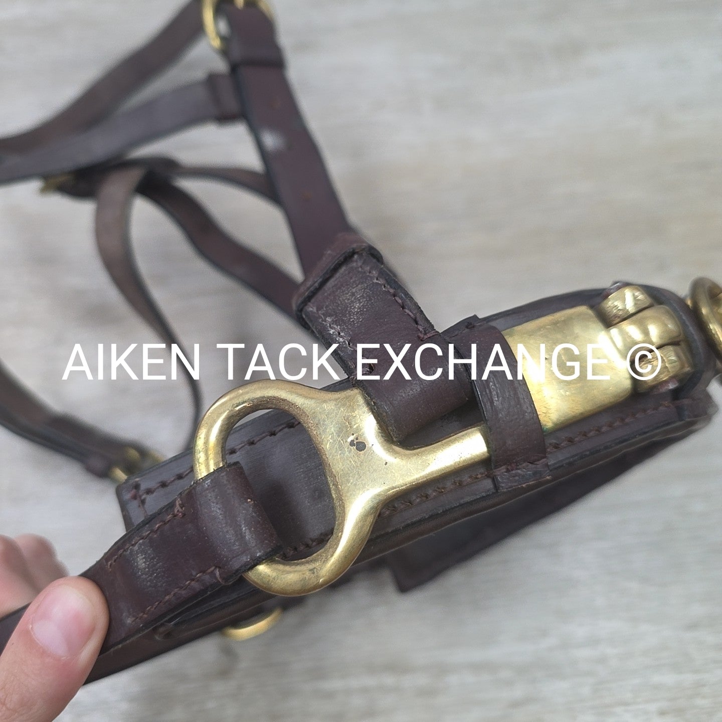 Leather Lunging Cavesson, Brown, Size Full