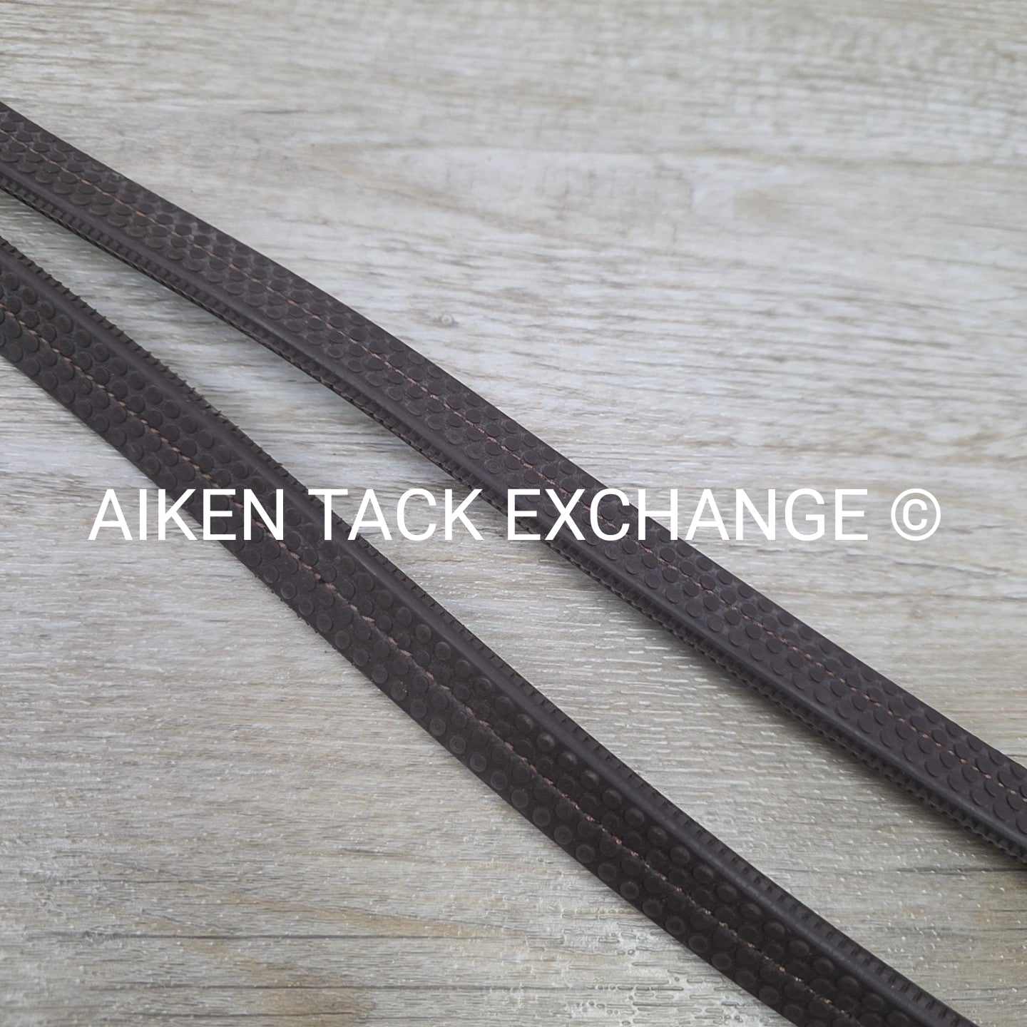 KL Select Red Barn Rubber Grip Reins, Brown, Size Full