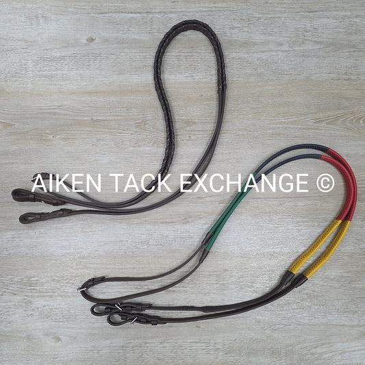 BARGAIN BUNDLE: Flat Laced Reins & Colored Training Rubber Reins