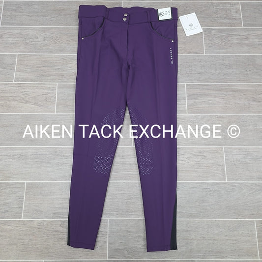 KL Select Gabrielle Knee Patch Breeches, Purple, Women's Size 30R