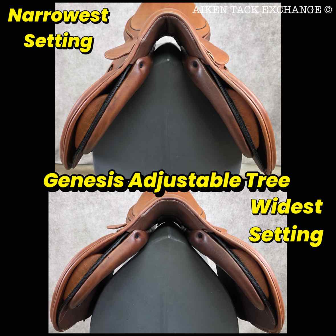 2011 Marcel Toulouse Annice Genesis Close Contact Jump Saddle, 17" Seat, Adjustable Tree, Foam Panels