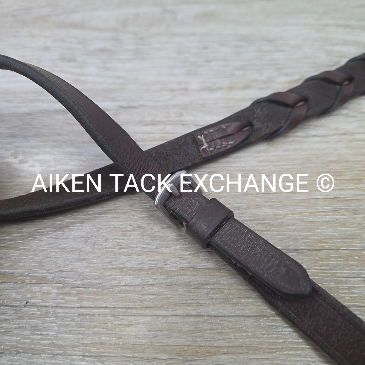 Fancy Stitched Bridle with Matching Laced Reins, Brown, Size Pony