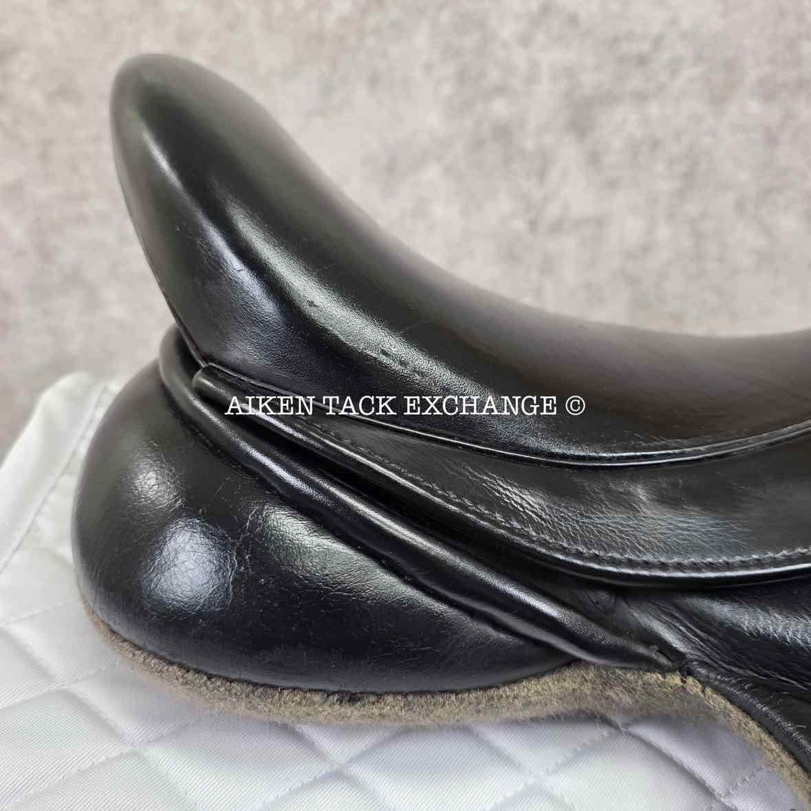 2011 Black Country Vinici Monoflap Dressage Saddle, 17.5" Seat, Medium Wide Tree, Wool Flocked Serge Panels