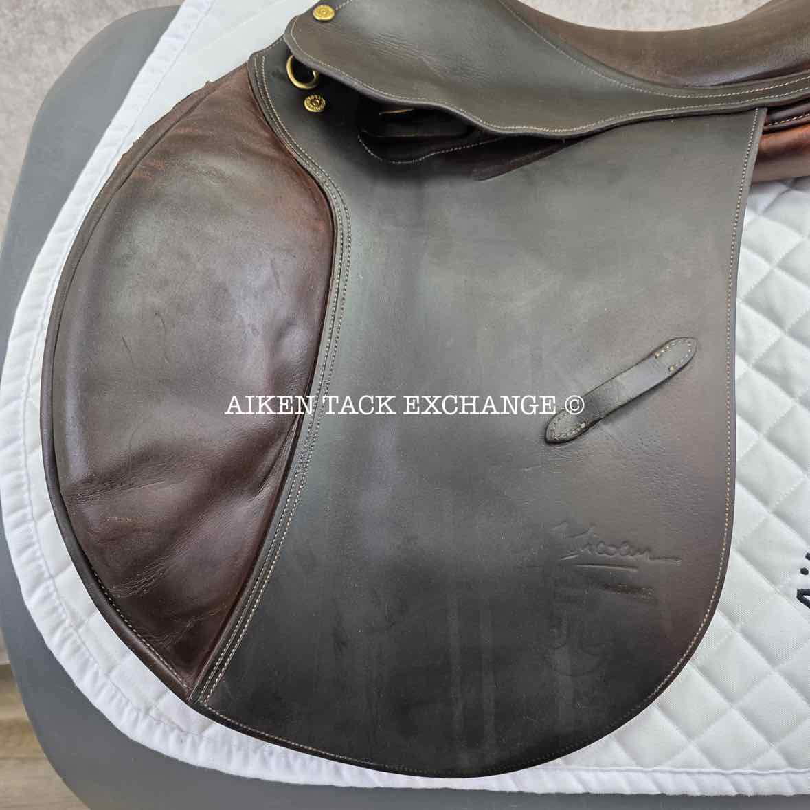 1998 PJ by Bruno Delgrange Close Contact Jump Saddle, 17.5" Seat, 4L Flap, Medium Tree, Foam Panels
