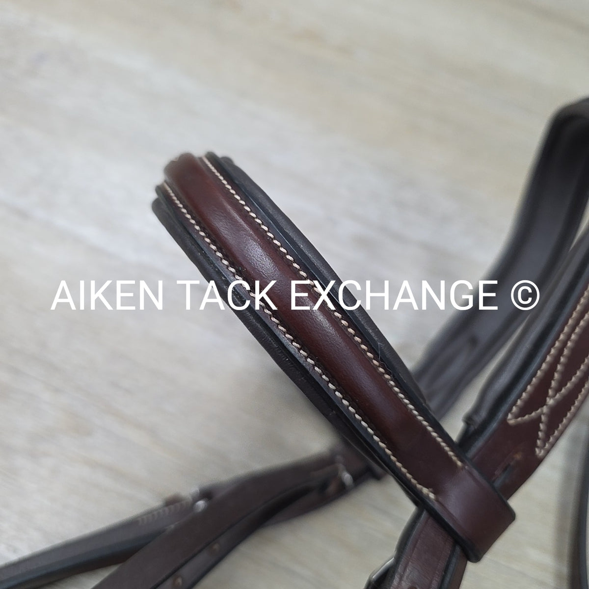 KL Select Hampton Fancy Stitched Bridle with Matching Laced Reins, Brown, Oversi