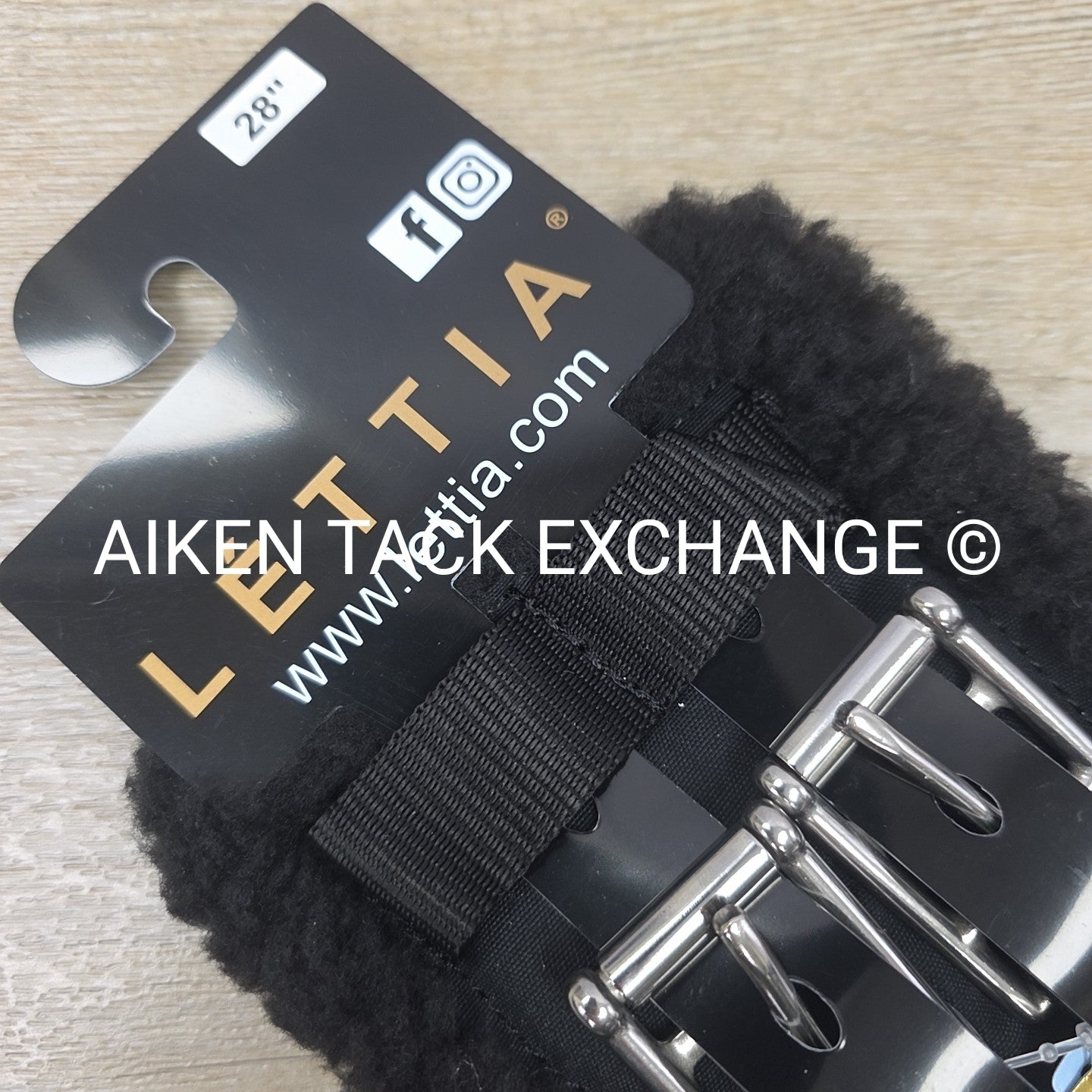 Lettia CoolMax Fleece Dressage Girth, Black, 28"