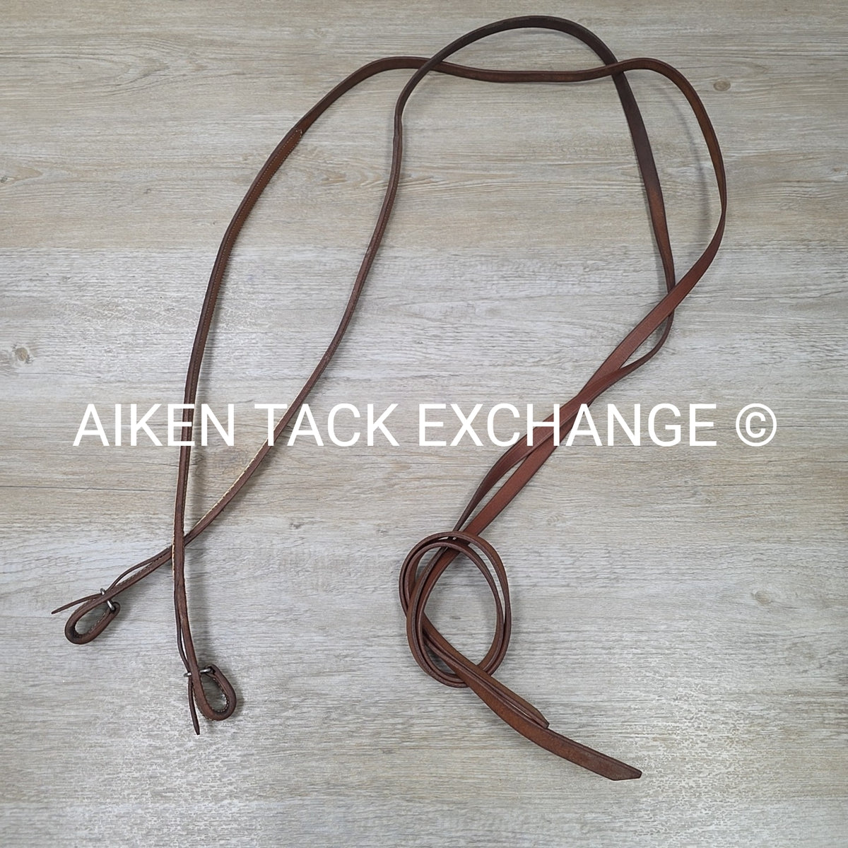 Western Split Reins with Rawhide Braiding