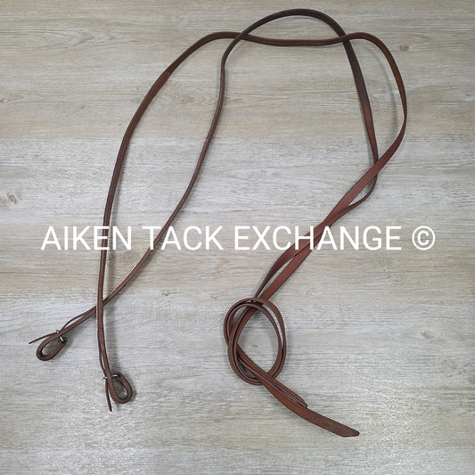 Western Split Reins with Rawhide Braiding