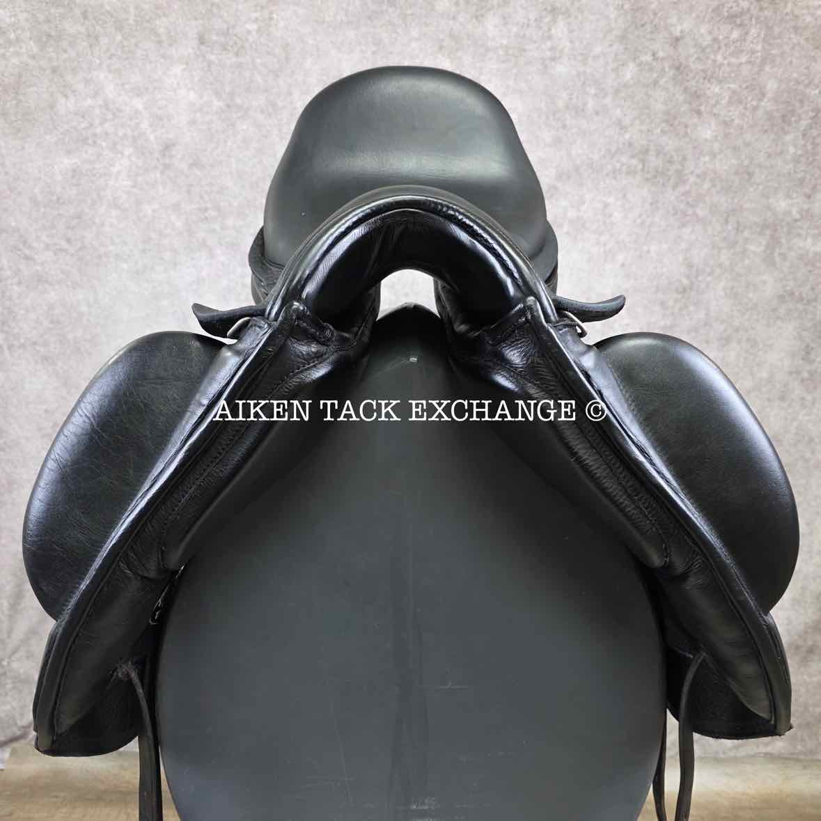 2021 Custom Saddlery Wolfgang Omni 2 Monoflap Dressage Saddle, 17.5" Seat, Adjustable Tree, Wool Flocked Hybrid Panels