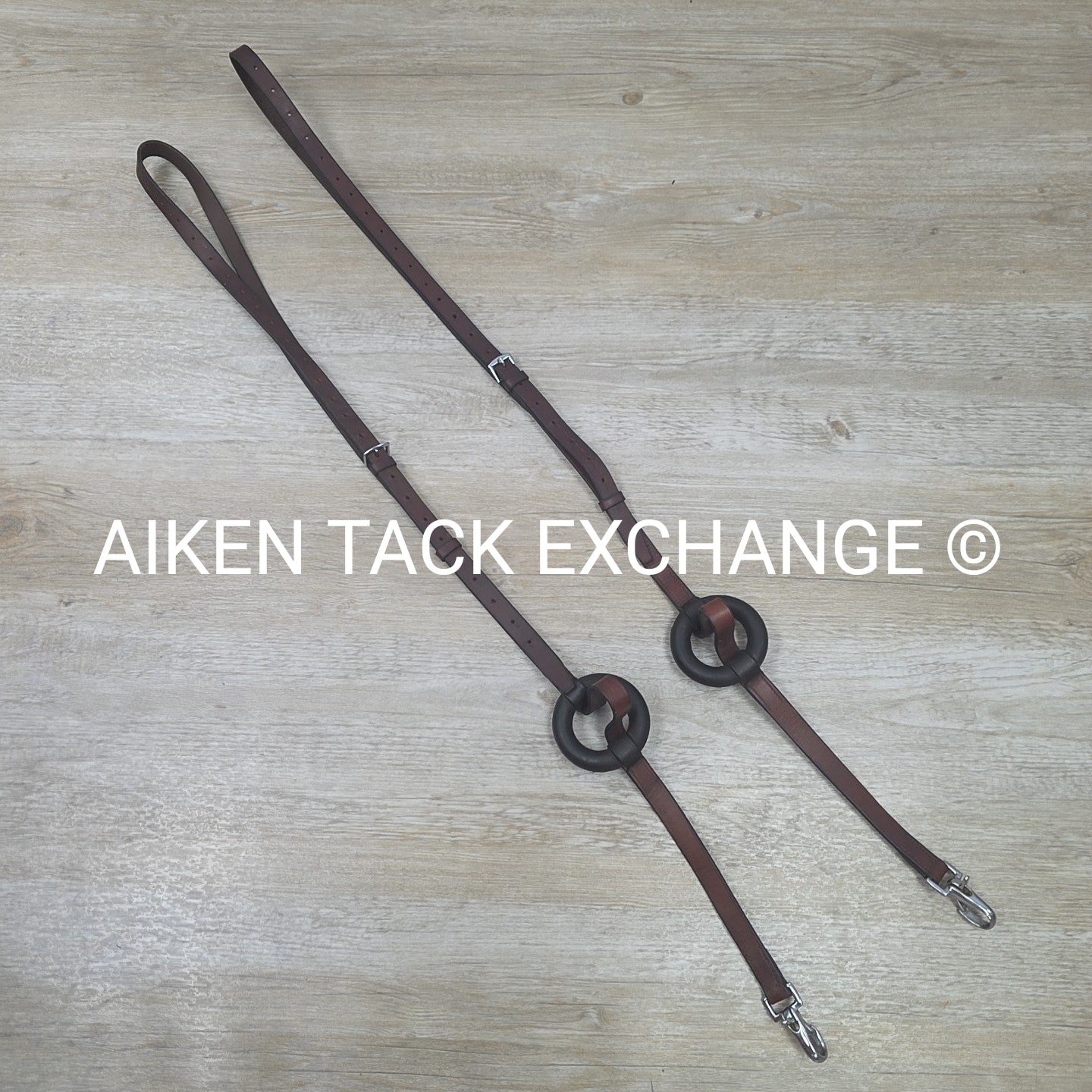 Leather & Rubber Donut Side Reins, Pair