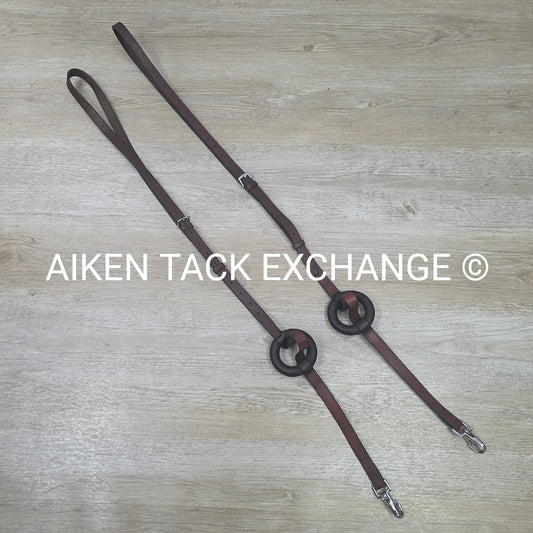 Leather & Rubber Donut Side Reins, Pair