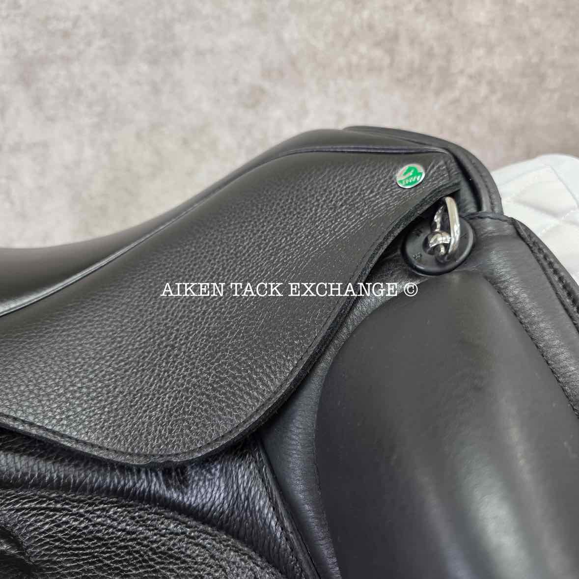 2023 Envy by Custom Saddlery Motion Monoflap Dressage Saddle, 17.5" Seat, Adjustable Tree, Wool Flocked Panels