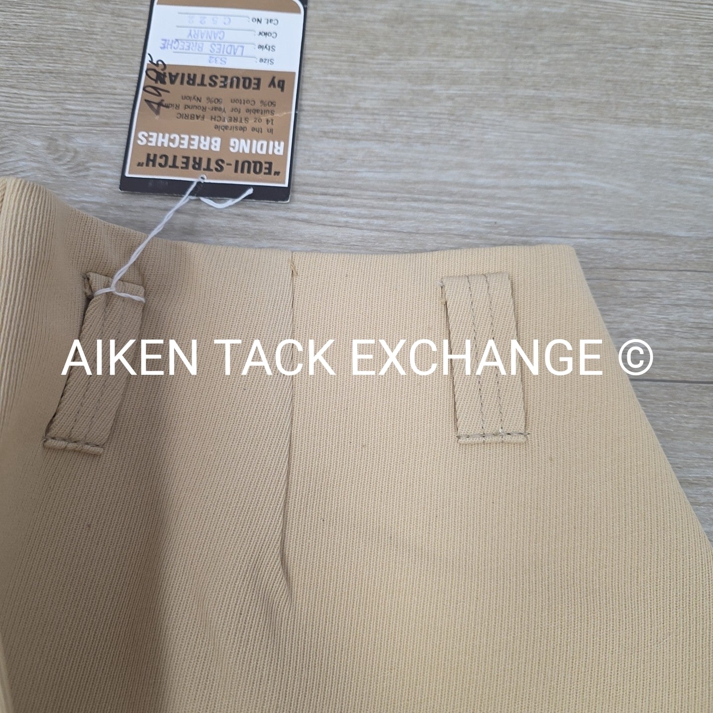 Equi-Stretch Knee Patch Canary Breeches, Brand New, Women's 32