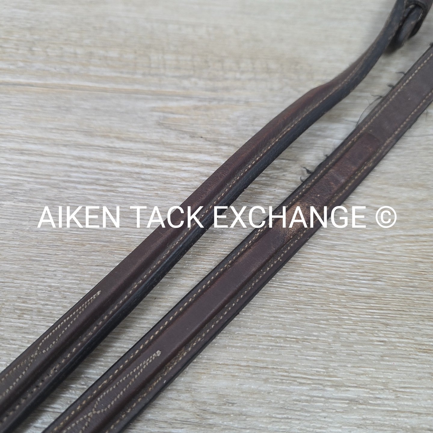 Dy'on Square Raised Fancy Stitched Laced Reins, Brown, 56"