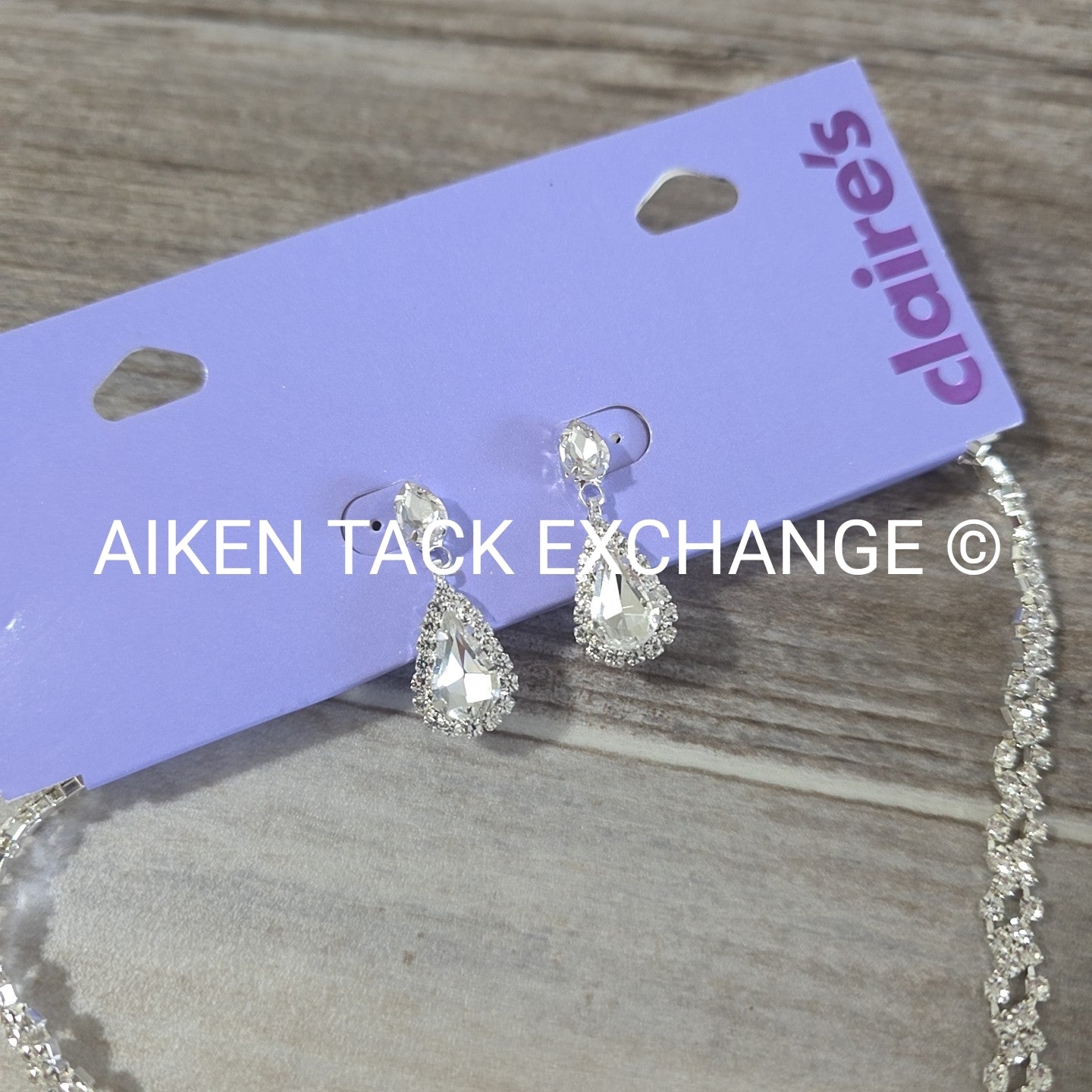 Claire's Bundle - 1 Tiara, 1 Set of Earrings, 1 Necklace