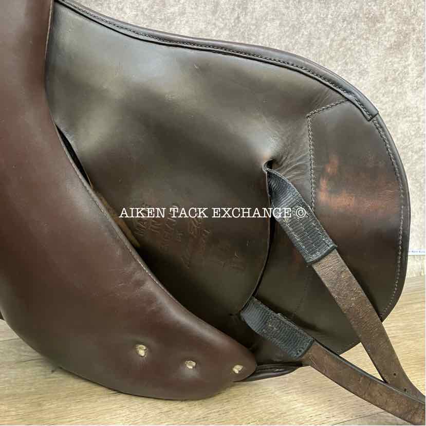 Adam Ellis Mono Event Jump Saddle, 17.5" Seat, Wide Tree, Wool Flocked Panels