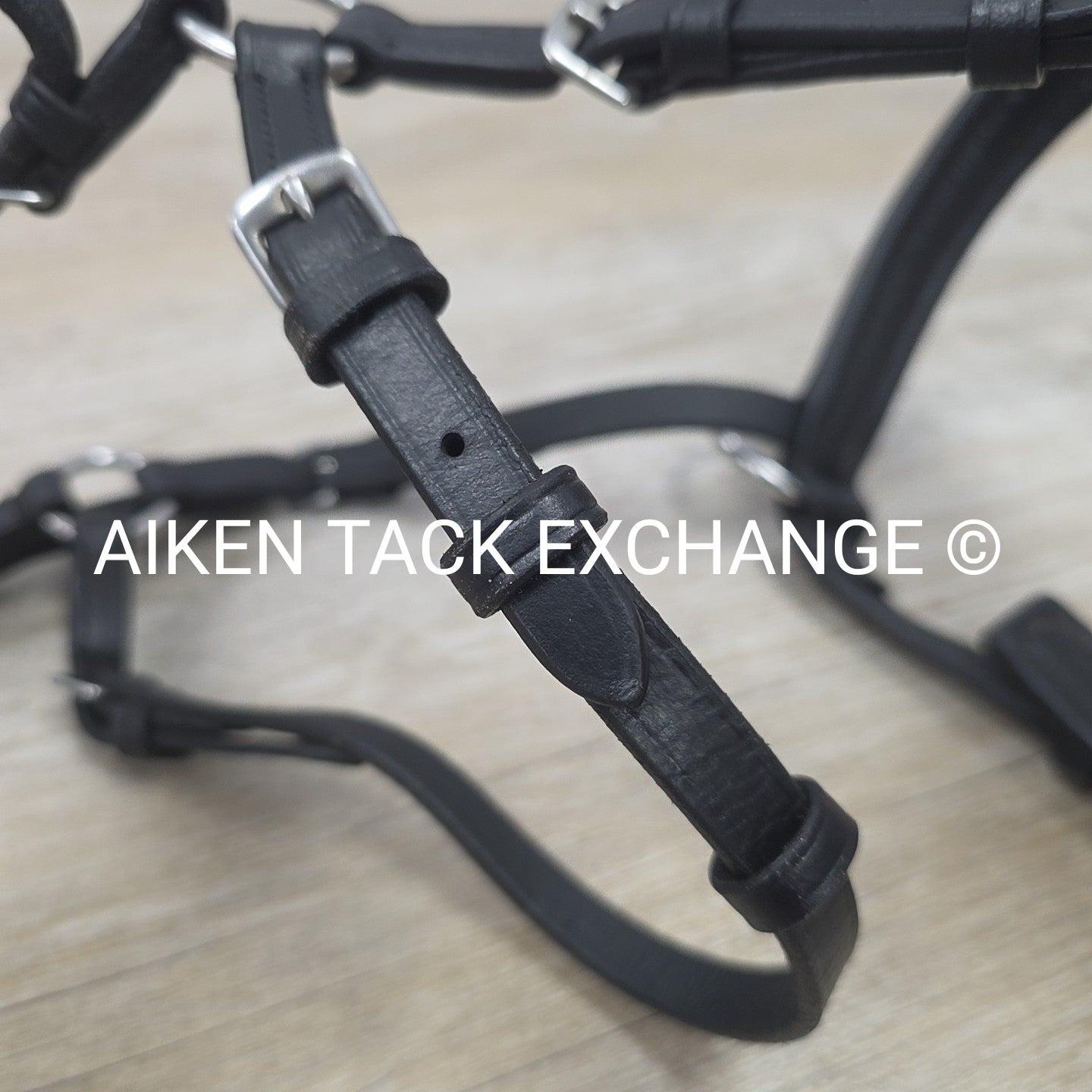 Bitless Bridle, No Browband, No Reins, Black, Size Full