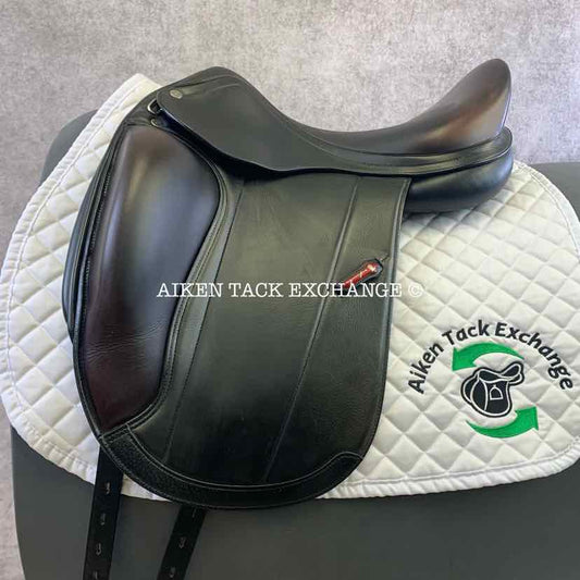 2019 Equipe Karina Monoflap Dressage Saddle, 17" Seat, Medium Wide Tree, Foam Panels