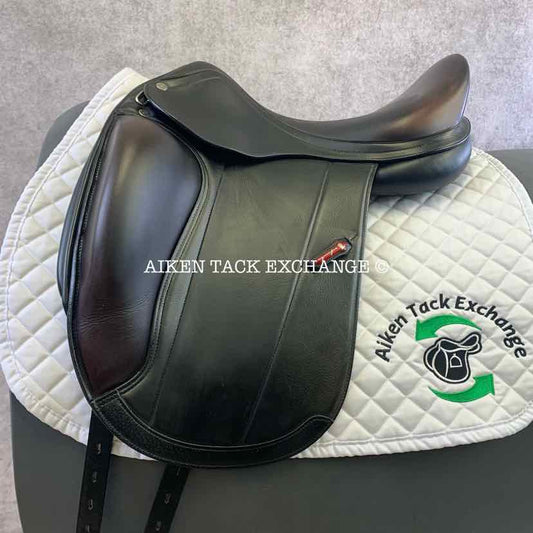 **SOLD** 2019 Equipe Karina Monoflap Dressage Saddle, 17" Seat, Medium Wide Tree, Foam Panels