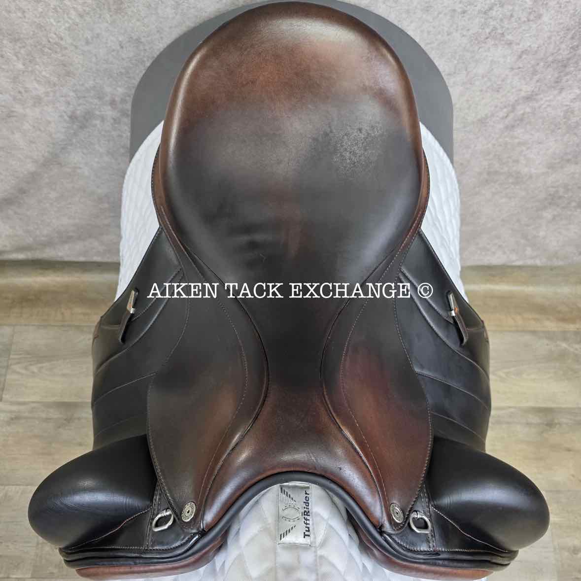 2020 Equipe Viktoria E-Carbon Monoflap Dressage Saddle, 17" Seat, Short Flap, MW/W Tree, Foam Panels