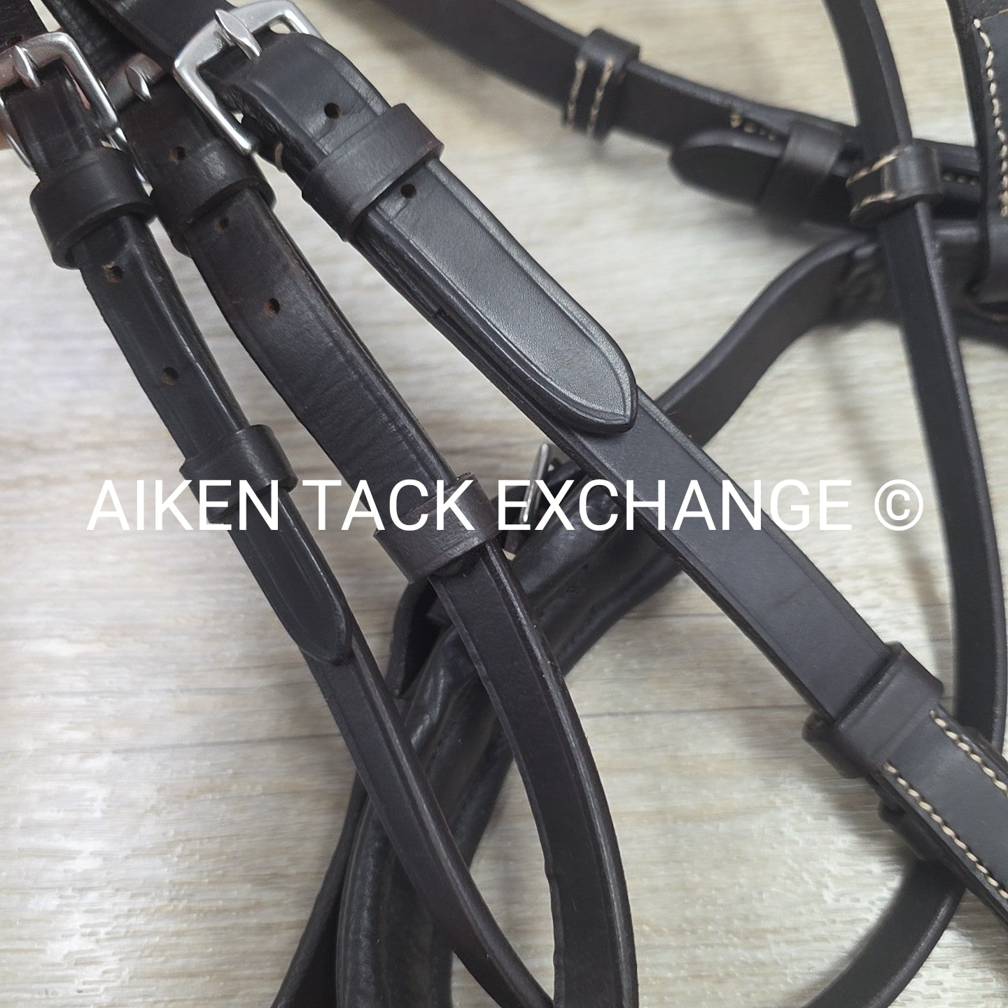 Monocrown Fancy Stitched Bridle with Laced Reins, Brown, Size Full