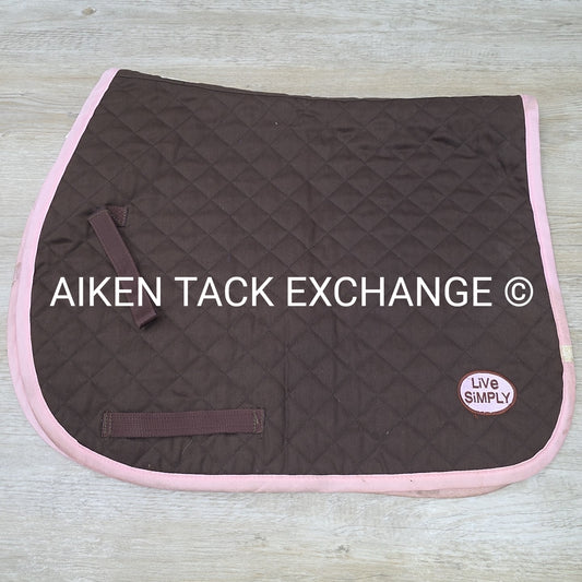 Lettia All Purpose Saddle Pad with "Live Simply" Embroidery