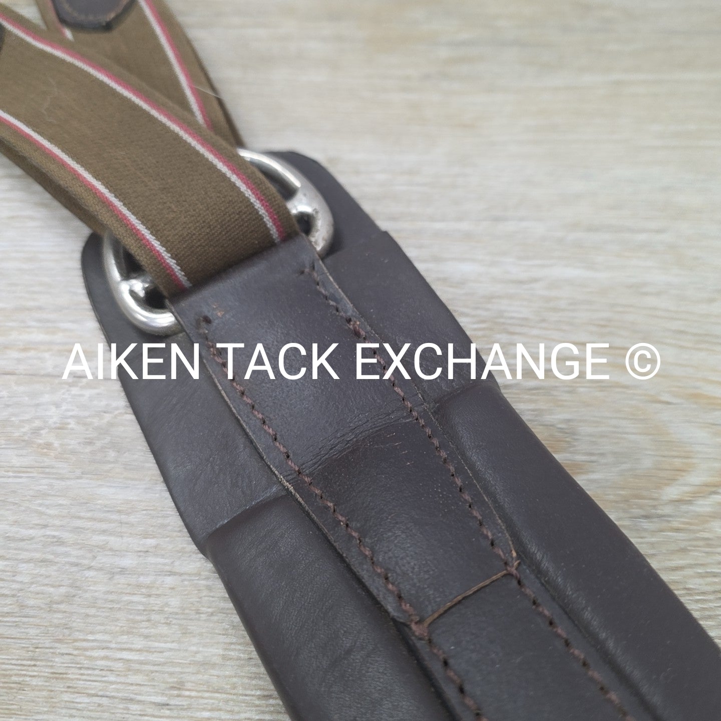 Leather Double End Elastic Equalizer Girth, Brown, 48"