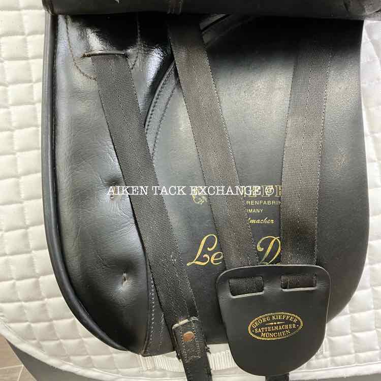 2002 Kieffer Lech DL Dressage Saddle, 17" Seat, Medium Tree, Wool Flocked Panels