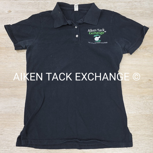 Short Sleeve Collared Polo Shirt with ATE Logo, Women's Size Medium