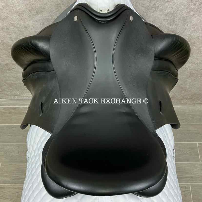 2013 Custom Saddlery Wolfgang Constanze Monoflap Dressage Saddle, 17.5" Seat, Adjustable Tree, Wool Flocked Panels