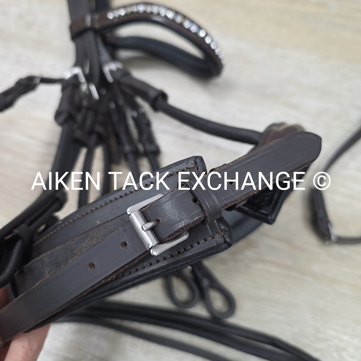 Solo Equine Salvatore Double Bridle with Matching Reins, Brown, Size Cob
