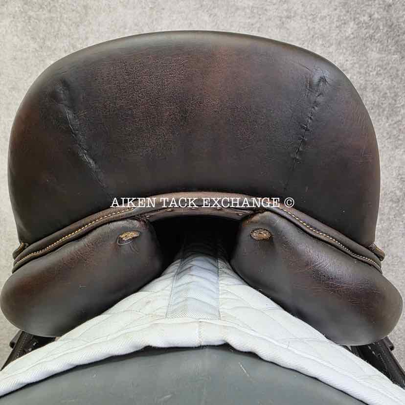 **SOLD** 2003 Antares Cadence Monoflap Dressage Saddle, 17.5" Seat, 2D Flap, MW/W Tree, Foam Panels, Full Buffalo Leather