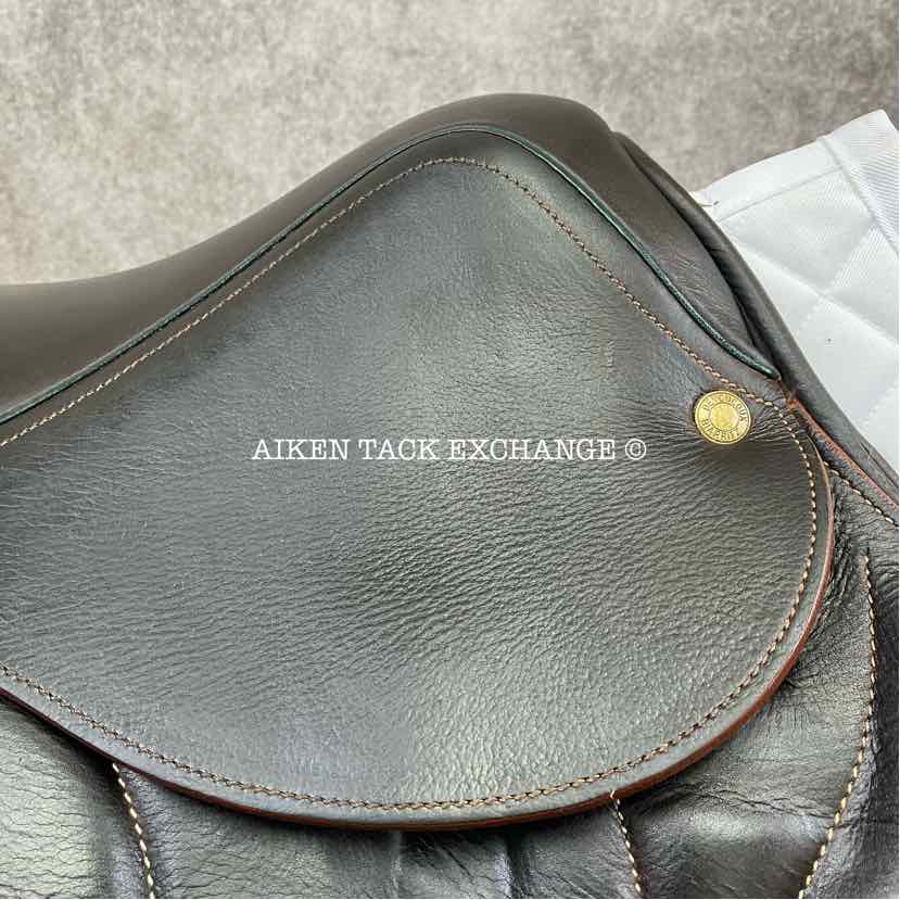 2013 Devoucoux Chiberta Monoflap Jump Saddle, 18.5" Seat, 2AAR Flap, Medium Tree, Wool Flocked, Full Buffalo Leather