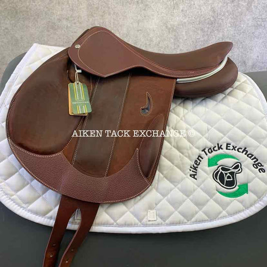 2023 Devoucoux Chiberta K Monoflap Jump Saddle, 16.5" Seat, 0KA Flap, Medium Tree, D3D Panels, Full Buffalo Leather