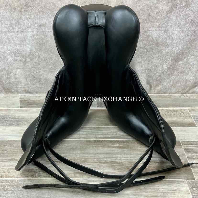 2020 Custom Saddlery Icon Coda W Monoflap Dressage Saddle, 17.5" Seat, Adjustable Tree, Wool Flocked Panels